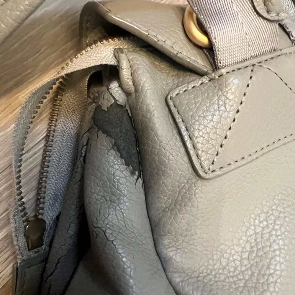Freshly Picked Classic Diaper Bag, Gray, Worn Condition, See Photos